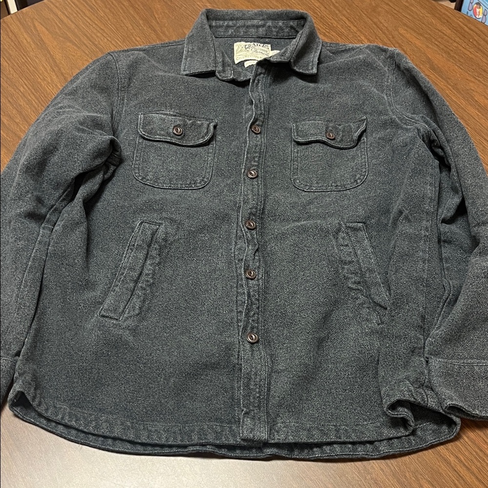 Grayers Cotton Twill Dark Gray Shirt Jacket, size extra large‎